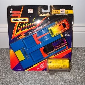 Matchbox Lightning Dual Launcher Race Set - Blue and Orange